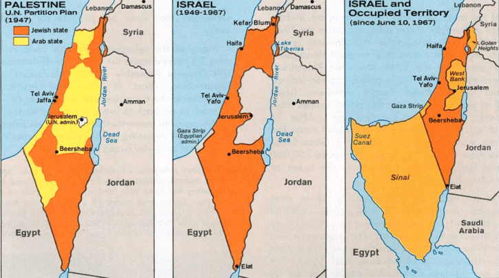maps of Israel