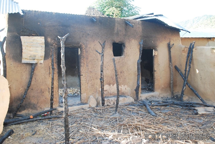 Christian home destroyed by insurgents