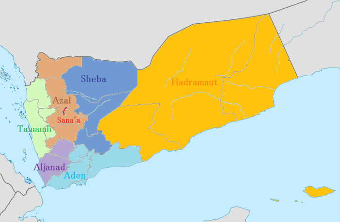 Map of Yemen (Wikimedia)