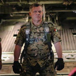 Caption for Photo: His Majesty King Abdullah II, The Supreme Commander of Jordanian Armed Forces, cuts his visit to the United States of America after the martyrdom of Muath Al Kasasbeh