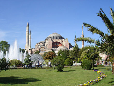 Originally a church, later a mosque, and now a museum, the 6th century Hagia Sophia (537) built by Justinian