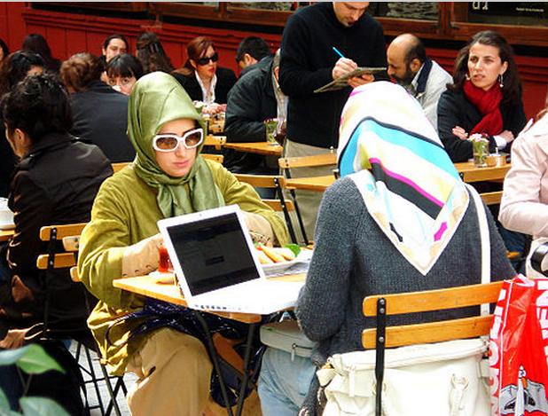 Some Women in Turkey wear headscarves