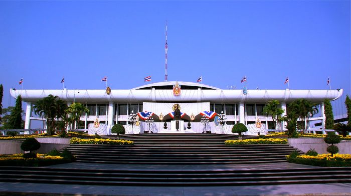 "Thai Parliament House" by Sodacan - Own work. Licensed under Public Domain via Wikimedia Commons - http://commons.wikimedia.org/wiki/File:Thai_Parliament_House.JPG#/media/File:Thai_Parliament_House.JPG
